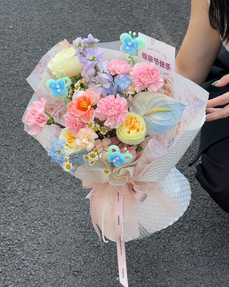 花开蝶舞 （鲜花）