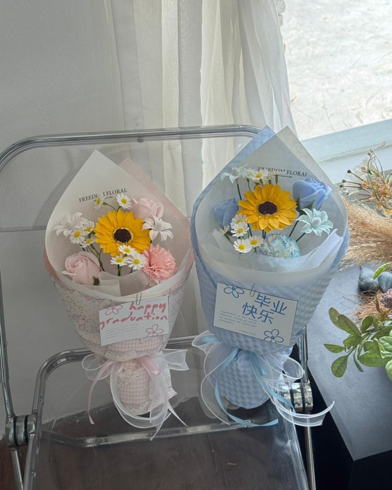 Youth in Two Colours Graduation (soap flower)