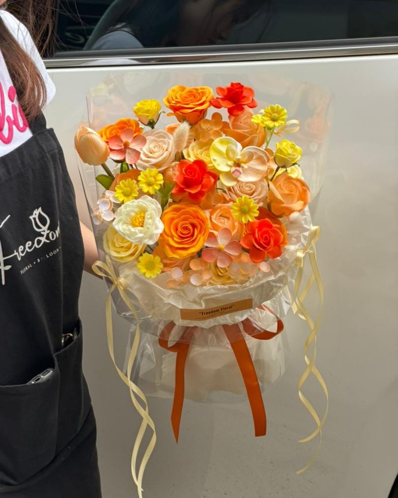 甜橘星球 Sweet Citrus Planet（soap flower）