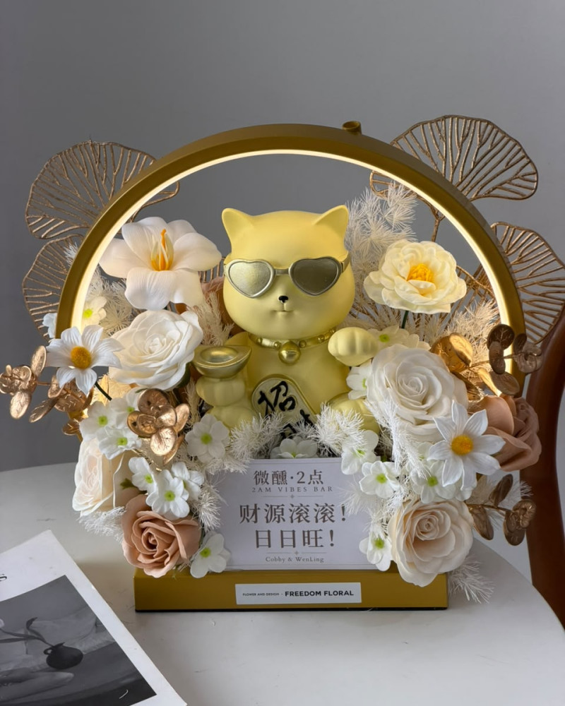 Flower Box 27( Soap flower+ Preserved Flower)